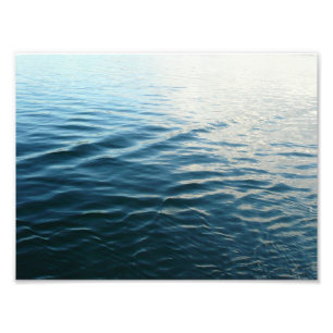 Tinten van Blauwe Water Abstracte Natuurfotografie Foto Afdruk