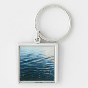 Tinten van Blauwe Water Abstracte Natuurfotografie Sleutelhanger