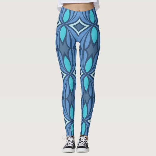 Tinten van Blue Fitness Leggings (Voorkant)