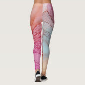 Tinten van Blues Pinks en Sinaasappels Leggings (Achterkant)