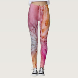 Tinten van Blues Pinks en Sinaasappels Leggings