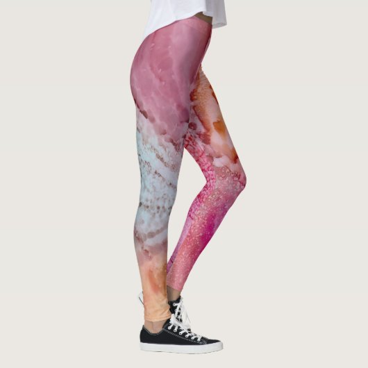 Tinten van Blues Pinks en Sinaasappels Leggings (Rechts)