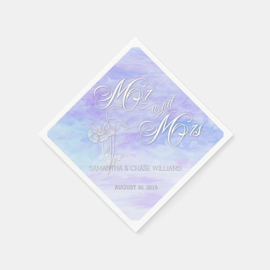 TINTEN VAN BLUES WATERVERF POPPIES BRUILOFT SERVET (Hoek)