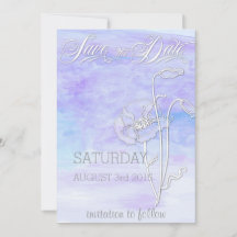 TINTEN VAN BLUES WATERVERF POPPIES SAVE the DATE