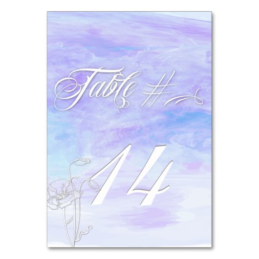 TINTEN VAN BLUES WATERVERF POPPIES TAFEL KAARTEN (Voorkant)