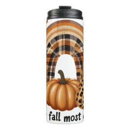 TINTEN VAN BRUINE HERFST REGENBOOG & POMPOEN THERMOSBEKER