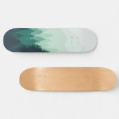 Tinten van de natuur berg bos mist skateboard (Horizontaal)