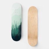 Tinten van de natuur berg bos mist skateboard (Voorkant)