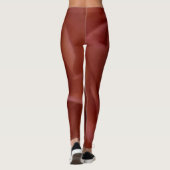 Tinten van Donkerrood Bruin Elegante Leggings (Achterkant)