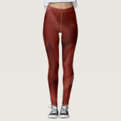 Tinten van Donkerrood Bruin Elegante Leggings (Voorkant)