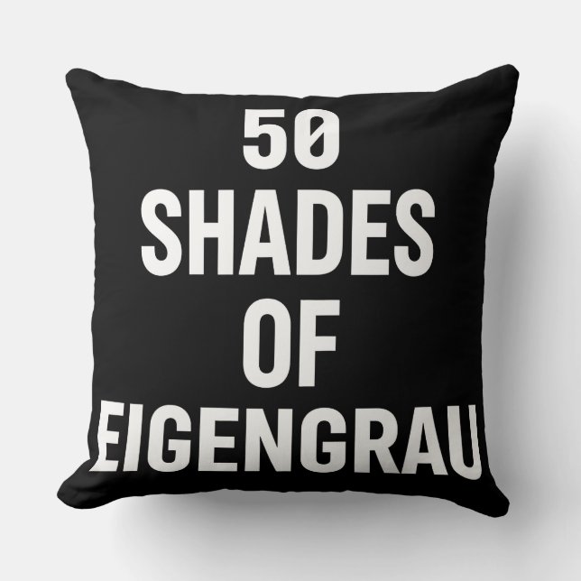 Tinten van Eigenrau Minimalistische Tekst Design Kussen (Voorkant)
