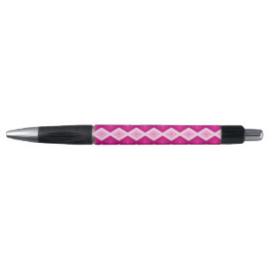 Tinten van fuchsia diamantpatroon pen