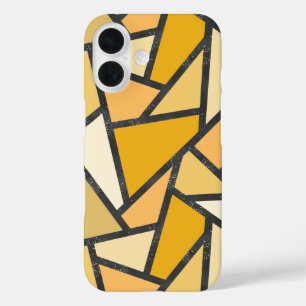 Tinten van geel glas-in-lood patroon iPhone 16 hoesje