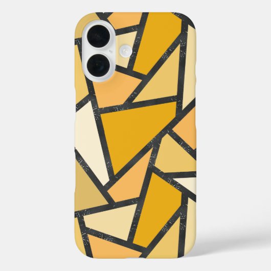 Tinten van geel glas-in-lood patroon Case-Mate iPhone case (Achterkant)