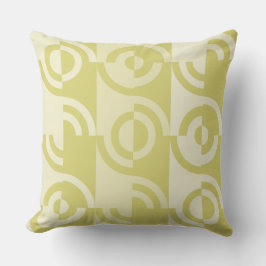 tinten van gele cirkelvormige fragmenten Sierkusse Kussen