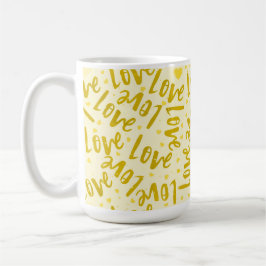 TINTEN VAN GELE HAND GETEKENDE VALENTIJN LIEFDE KOFFIEMOK