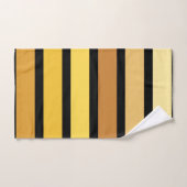 tinten van goudgele strepen op zwart bad handdoek (Handdoek)