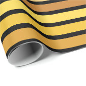 tinten van goudgele strepen op zwart cadeaupapier (Rol Hoek)