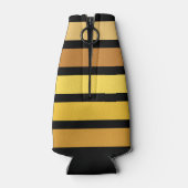 tinten van goudgele strepen op zwart flesjeskoeler (Achterkant)