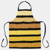tinten van goudgele strepen op zwart schort (Voorkant)