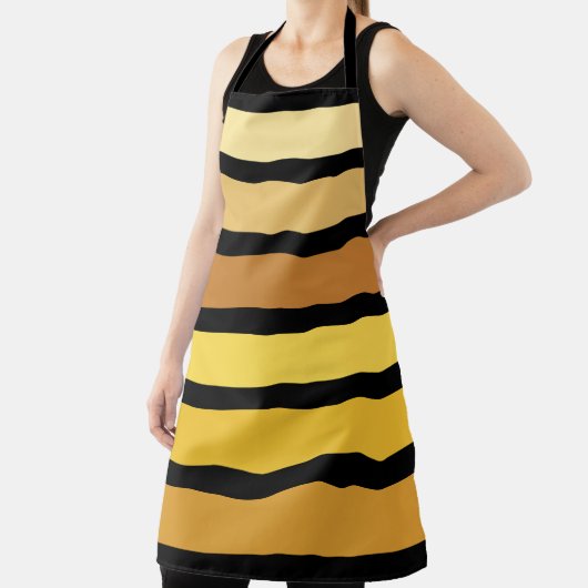 tinten van goudgele strepen op zwart schort (Insitu)
