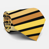 tinten van goudgele strepen op zwart stropdas (Opgerold)