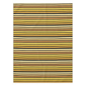 tinten van goudgele strepen op zwart tafelkleed (Voorkant)