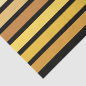 tinten van goudgele strepen op zwart tissuepapier (Detail)