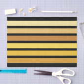 tinten van goudgele strepen op zwart tissuepapier (Craft)