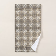 Tinten van grijs, beige en witte kant