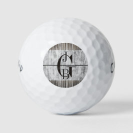 Tinten van grijs marmer & streeppatroon golfballen