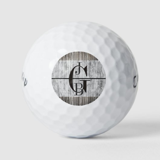 Tinten van grijs marmer & streeppatroon golfballen (Voorkant)