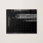 Tinten van Grijs Stippenpatroon Legpuzzel (Horizontaal)