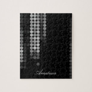 Tinten van Grijs Stippenpatroon Legpuzzel