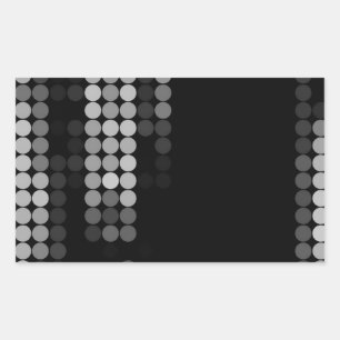 Tinten van Grijs Stippenpatroon Rechthoekige Sticker
