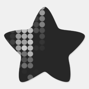 Tinten van Grijs Stippenpatroon Ster Sticker