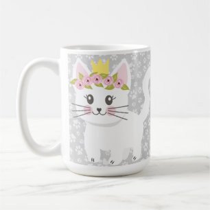 TINTEN VAN GRIJZE KATTENPOTEN PRINTS & KITTY KAT KOFFIEMOK
