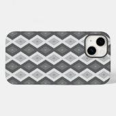 Tinten van grize diamantpatroon Case-Mate iPhone case (Achterkant (horizontaal))