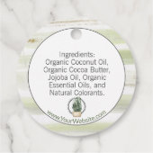 Tinten van Groen 🌿Aangepaste bad- en lichaamslabe Bedankjes Labels (Achterkant)