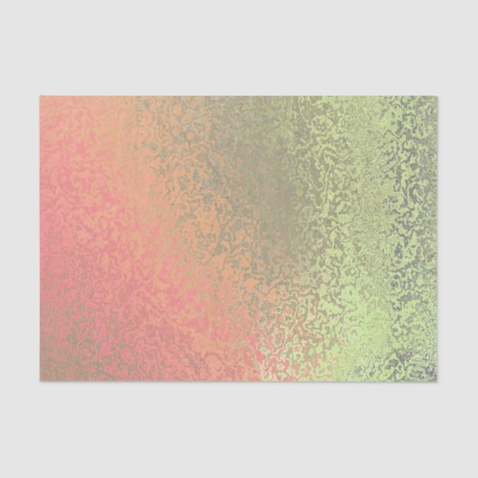 Tinten van groen en Oranje Patroon Tissue Paper Tissuepapier (Voorkant)