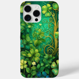  TINTEN VAN GROEN & GOUD IRISH SHAMROCKS iPhone 15 PRO MAX HOESJE