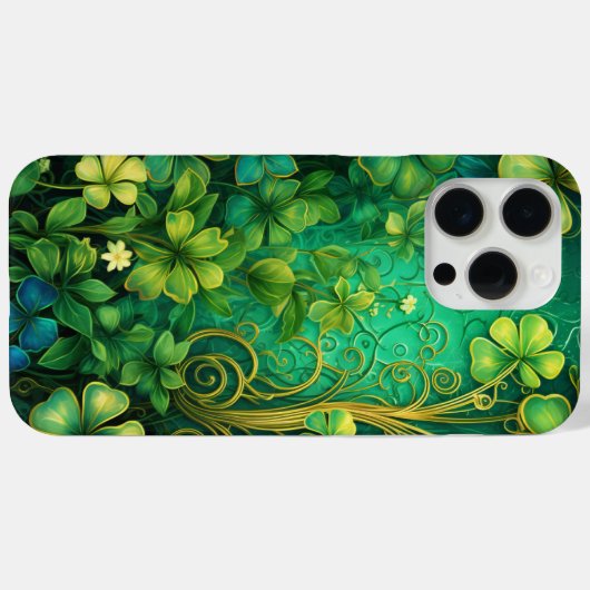TINTEN VAN GROEN & GOUD IRISH SHAMROCKS Case-Mate iPhone CASE (Achterkant (horizontaal))