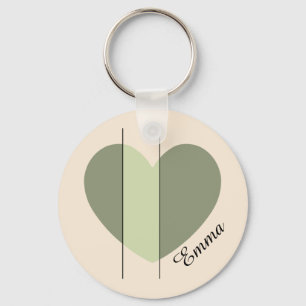 Tinten van Groen Hart Sleutelhanger