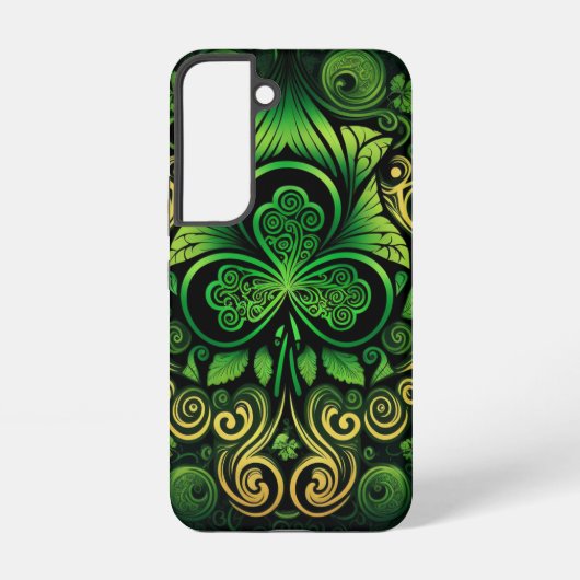 TINTEN VAN GROENE IERSE KELTISCHE SHAMROCKS SAMSUNG GALAXY HOESJE (Achterkant)