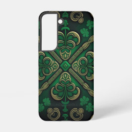 TINTEN VAN GROENE IERSE KELTISCHE SHAMROCKS SAMSUNG GALAXY HOESJE