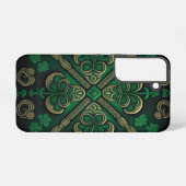 TINTEN VAN GROENE IERSE KELTISCHE SHAMROCKS SAMSUNG GALAXY HOESJE (Achterkant horizontaal)