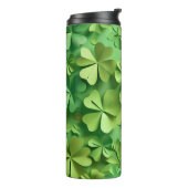 TINTEN VAN GROENE IERSE KELTISCHE SHAMROCKS THERMOSBEKER (Gedraaid links)