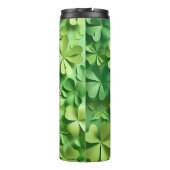 TINTEN VAN GROENE IERSE KELTISCHE SHAMROCKS THERMOSBEKER (Achterkant)