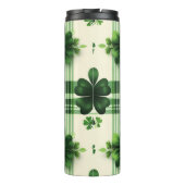 TINTEN VAN GROENE IERSE KELTISCHE SHAMROCKS THERMOSBEKER (Achterkant)