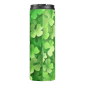TINTEN VAN GROENE IERSE KELTISCHE SHAMROCKS THERMOSBEKER (Achterkant)